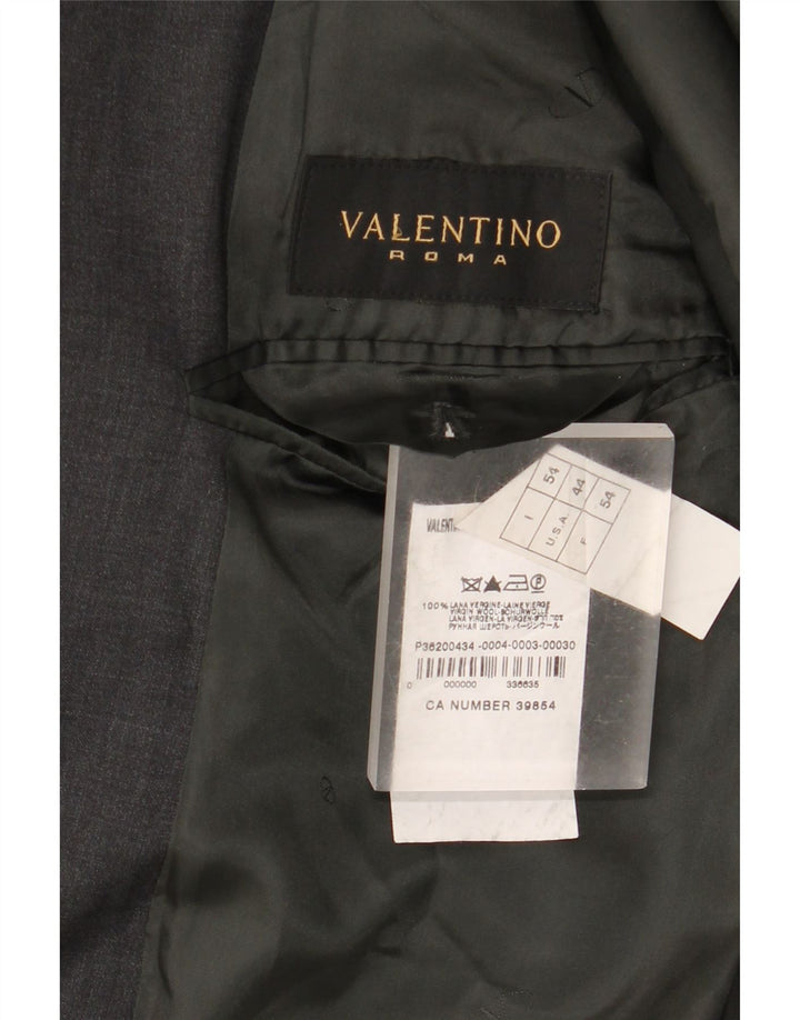 Jachetă Valentino pentru bărbați cu 3 nasturi IT 54 2XL Gri Lână nouă