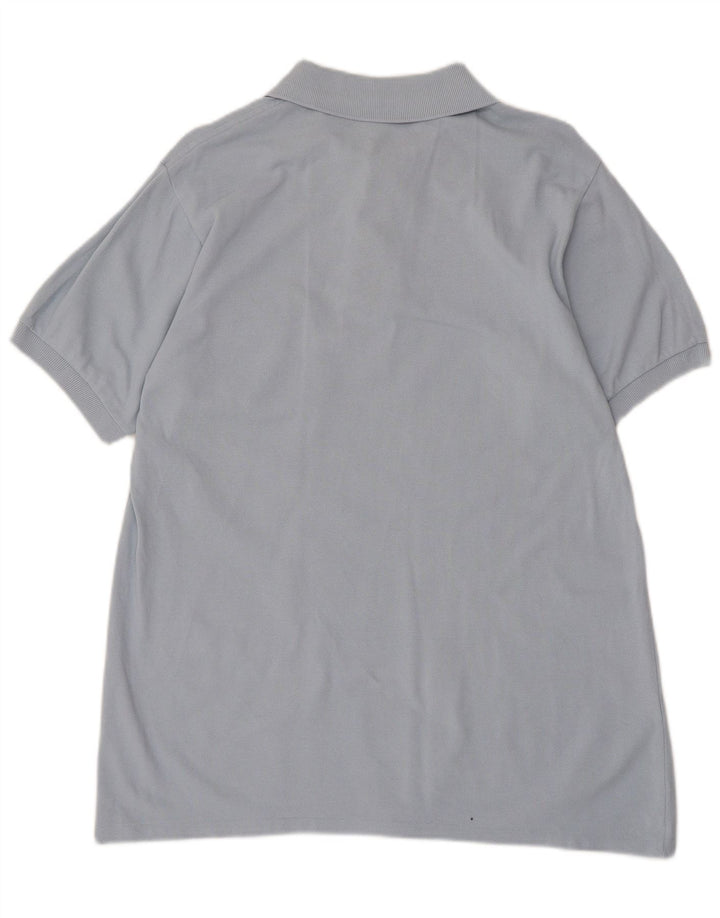 Tricou polo Lacoste pentru bărbați, mărimea 4, bumbac albastru mediu