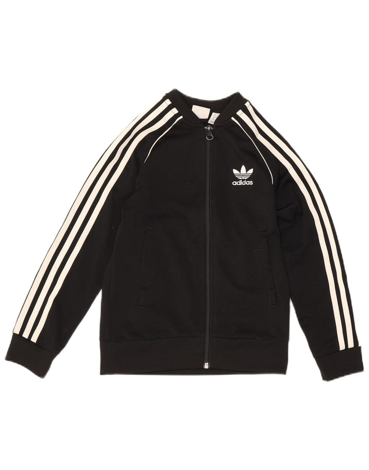Jachetă de trening pentru băieți Adidas 7-8 ani poliester negru