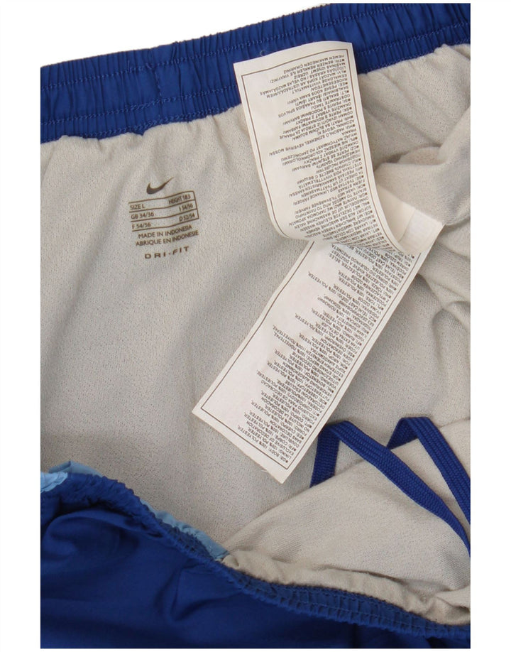 Pantaloni scurți sport NIKE Dri Fit pentru bărbați, mari, albastru, poliester color bloc