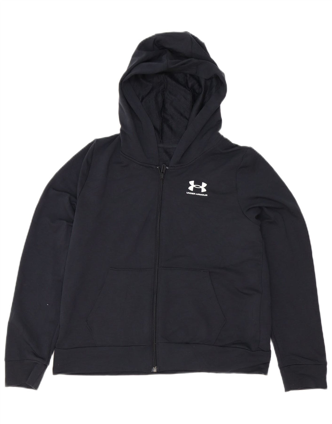 Pulover Under Armour pentru băieți, cu fermoar, 11-12 ani, poliester negru mare