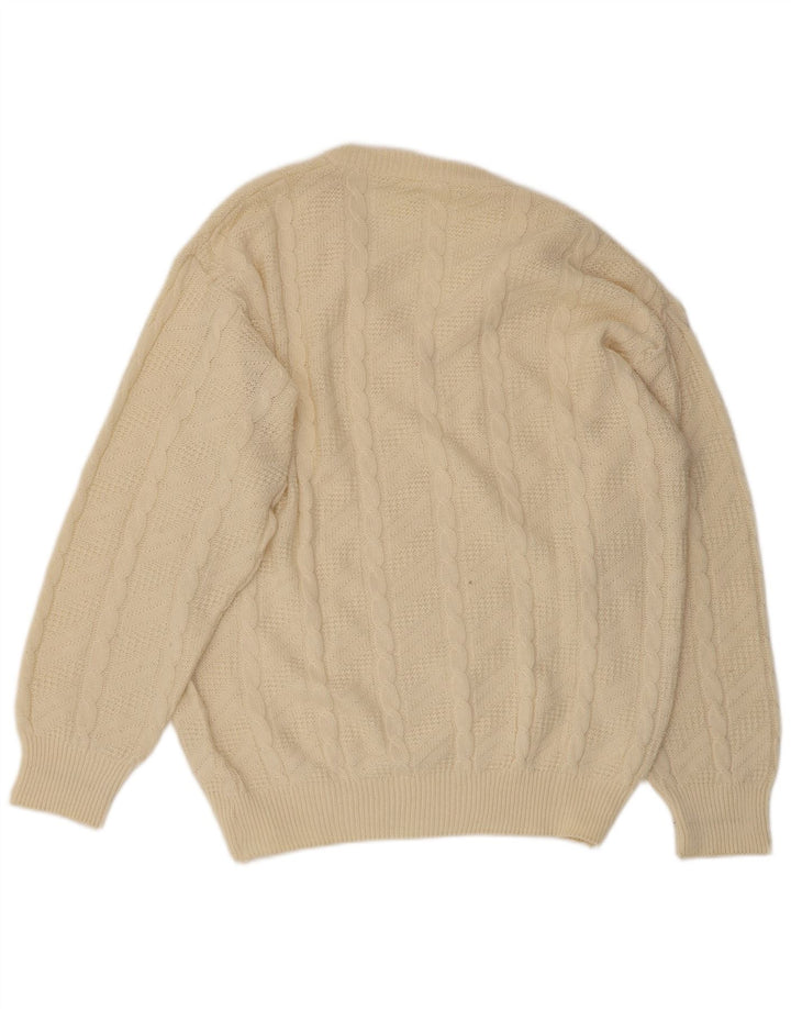 Pulover VINTAGE pentru bărbați cu decolteu în V IT 54 XL bej