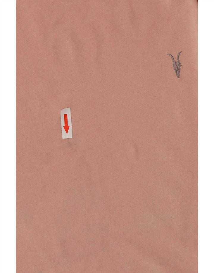 Tricou All Saints pentru bărbați, cu croiala normală, top, bumbac, roz mediu