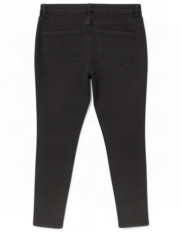 M&Co Blugi skinny cu talie înaltă pentru femei UK 16 Large W34 L27 Bumbac negru