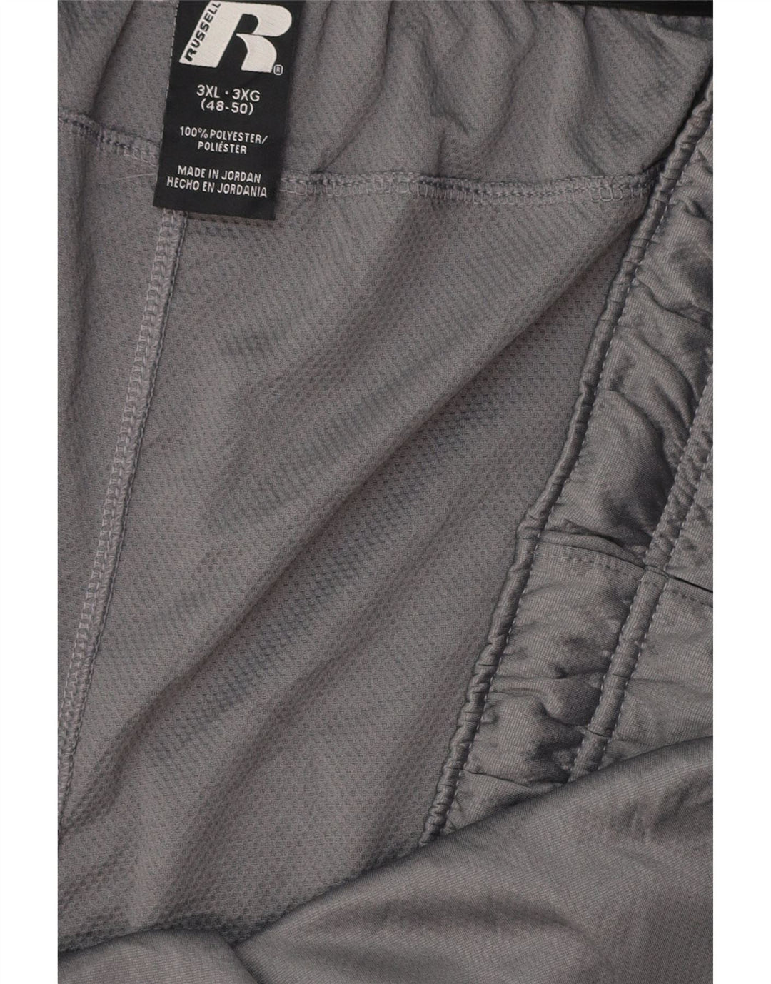 Pantaloni scurți sport pentru bărbați RUSSELL ATHLETIC 3XL, gri, poliester color bloc