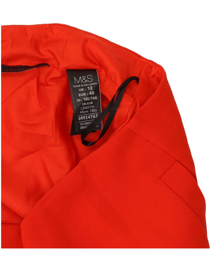 Fusta mini pentru femei Marks & Spencer UK 12 Medium W30 Poliester roșu