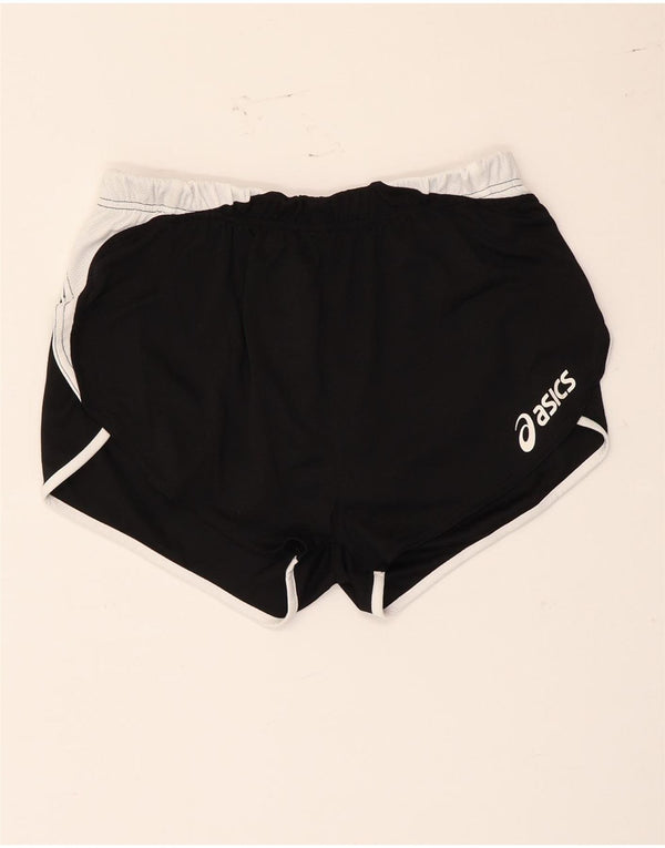Pantaloni scurti sport Asics pentru femei UK 14 Medium Black Colorblock Poliester Sport