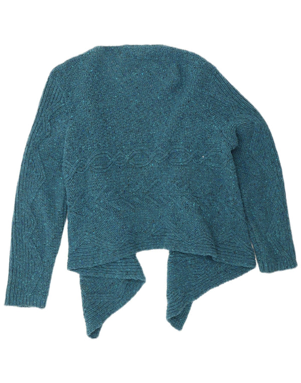 Pulover cardigan asimetric pentru femei Blarney Woolen Mills UK 14 Large Blue