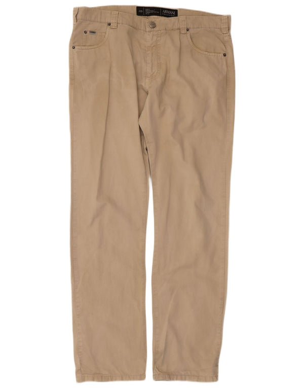Armani Collezioni Pantaloni casual slim drepti pentru bărbați L38 L33 bumbac bej