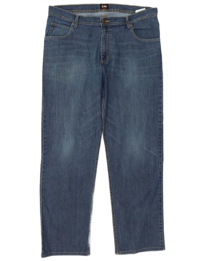 Blugi Lee Brooklyn Straight pentru bărbați W38 L31, bumbac albastru