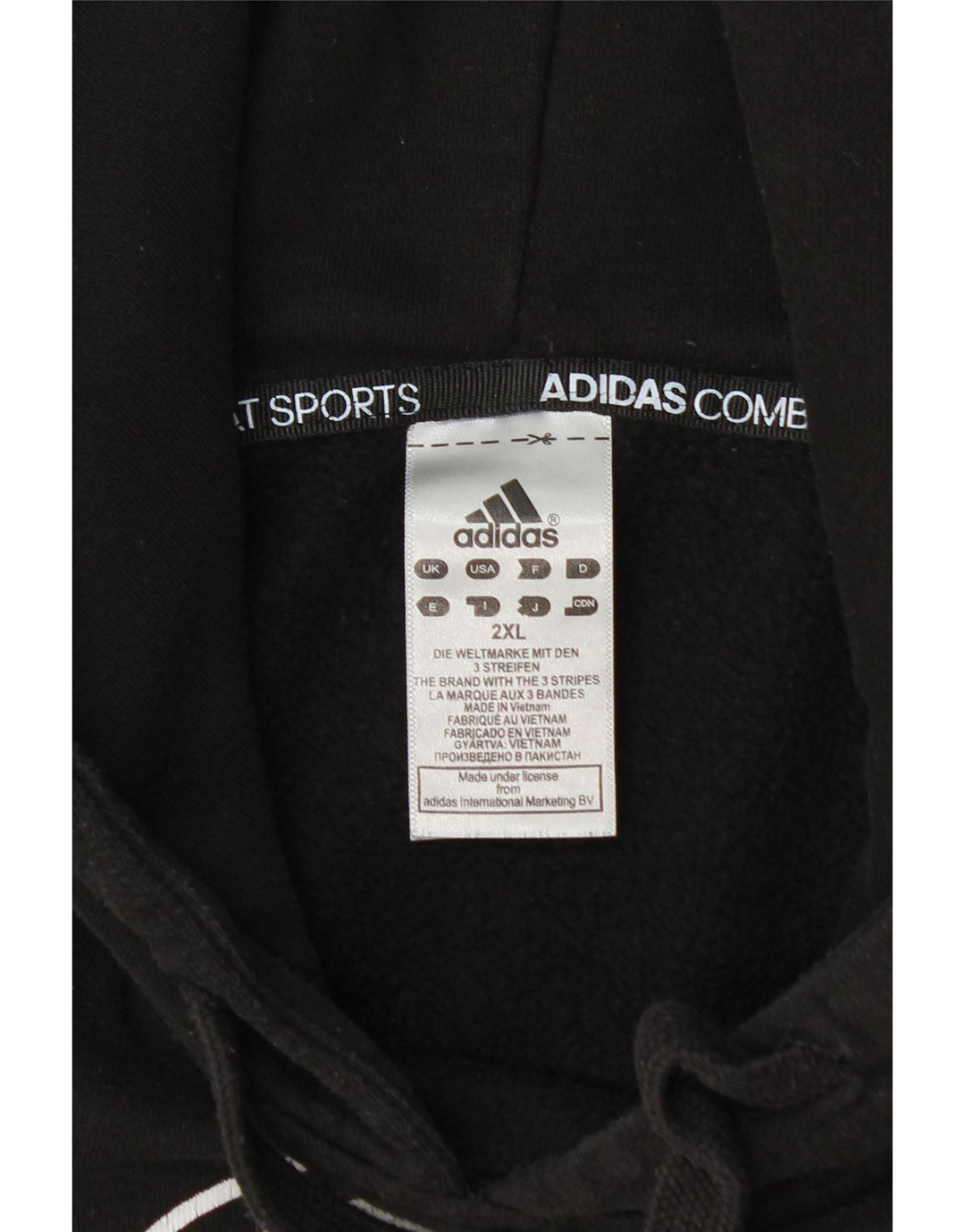 Pulover ADIDAS pentru bărbați cu glugă grafic 2XL, bumbac negru