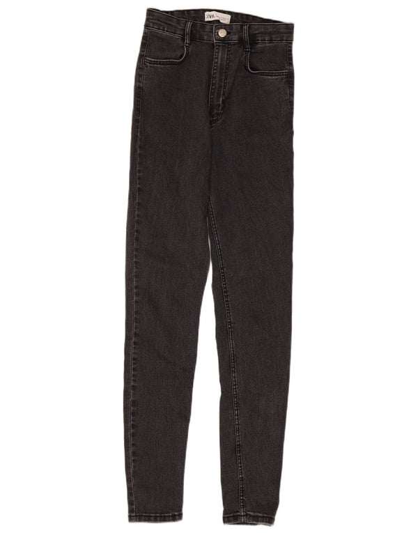 Blugi skinny pentru femei cu talie înaltă Zara EU 36 XS W26 L28 gri