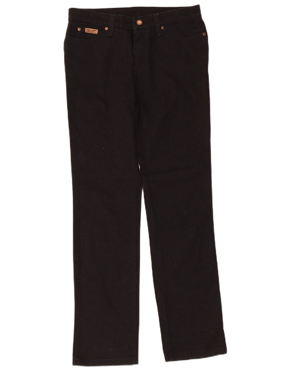 WRANGLER Blugi drepti pentru bărbați W30 L31 bumbac negru