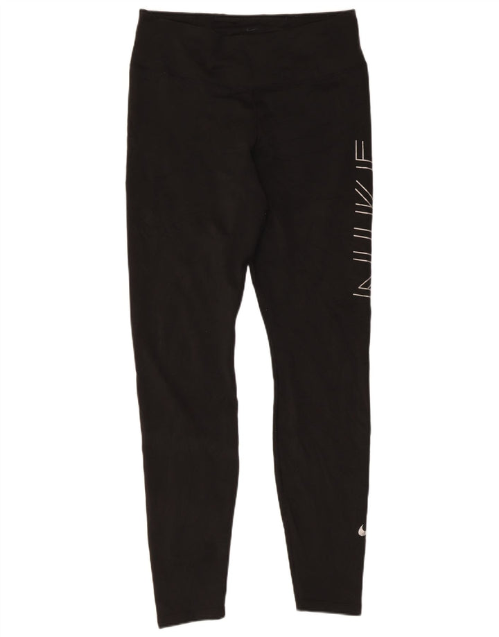Leggings Nike Dri Fit Graphic pentru femei UK 14 Large Black