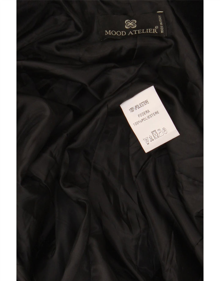 Mood Atelier Jachetă pentru femei din velur cu 2 nasturi, UK 6 XS, poliester negru