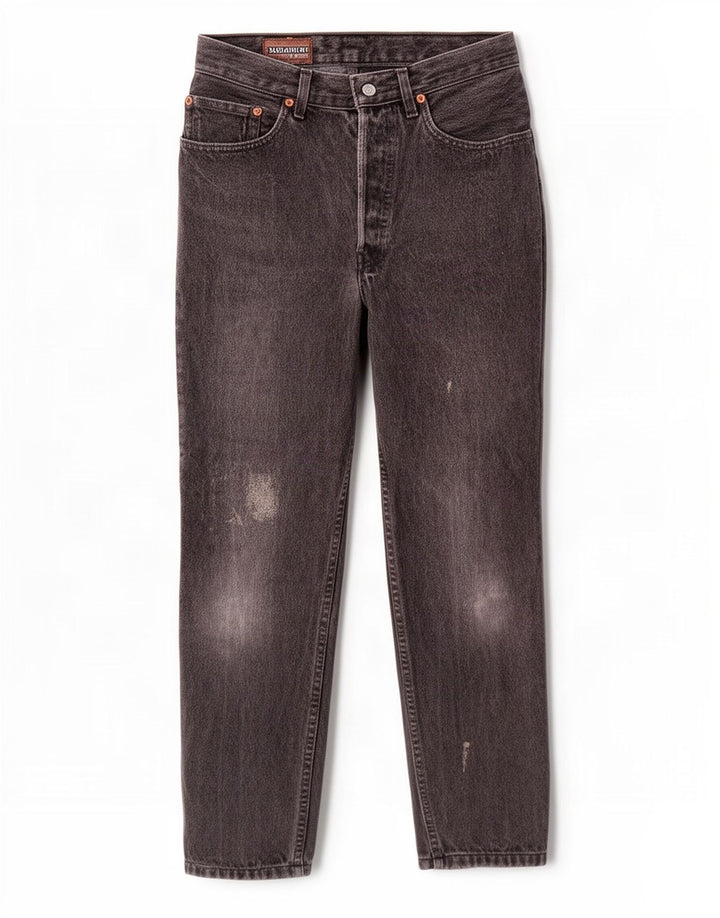 Blugi drepti distressed 901 Levi's pentru femei L28 L27 bumbac gri