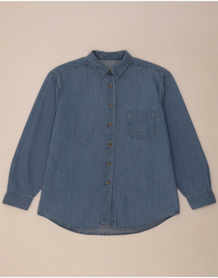 JOOP Womens Denim Shirt Medium Blue Cotton