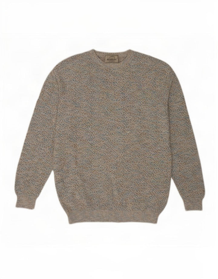 Pulover suspense pentru bărbați, cu gât de barcă, IT 48 Medium, multicolor, pete