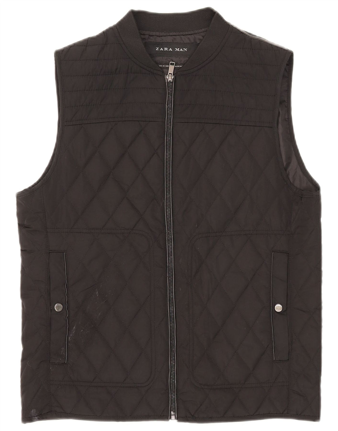 Gilet matlasat pentru bărbați Zara UK 38 Poliester mediu negru