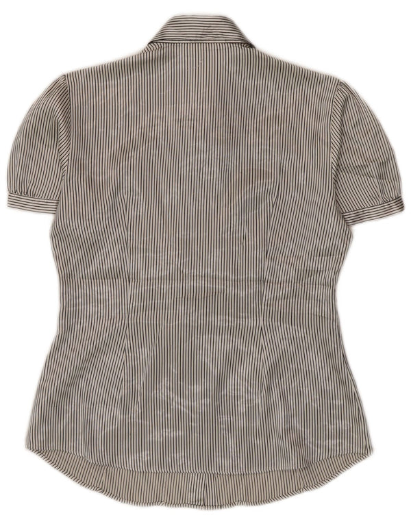Bluză cămașă pentru femei Marks & Spencer UK 10 Mic Bej Pinstripe