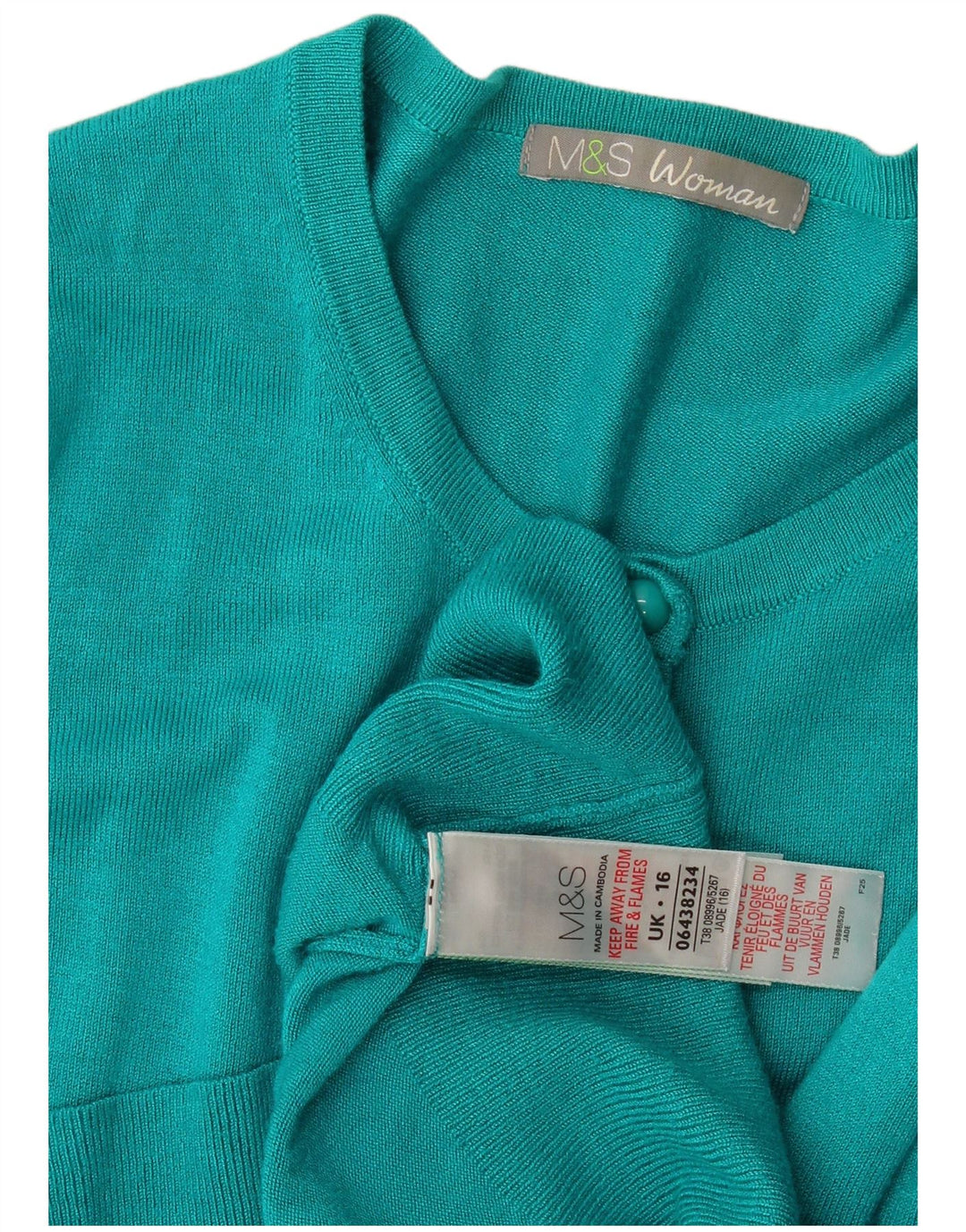Pulover cardigan pentru femei Marks & Spencer UK 16 mare, albastru, viscoză