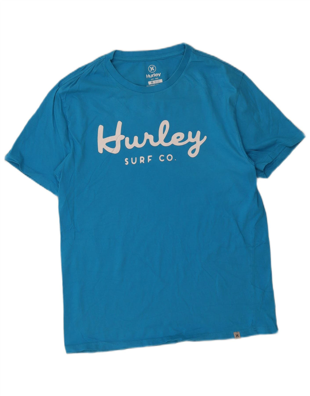 Tricou grafic pentru bărbați Hurley Top din bumbac albastru mediu