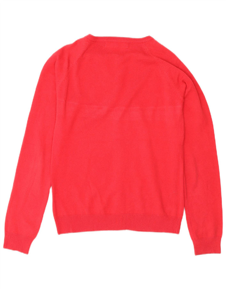 Pulover cardigan pentru femei Zara UK 12, bumbac roșu mediu