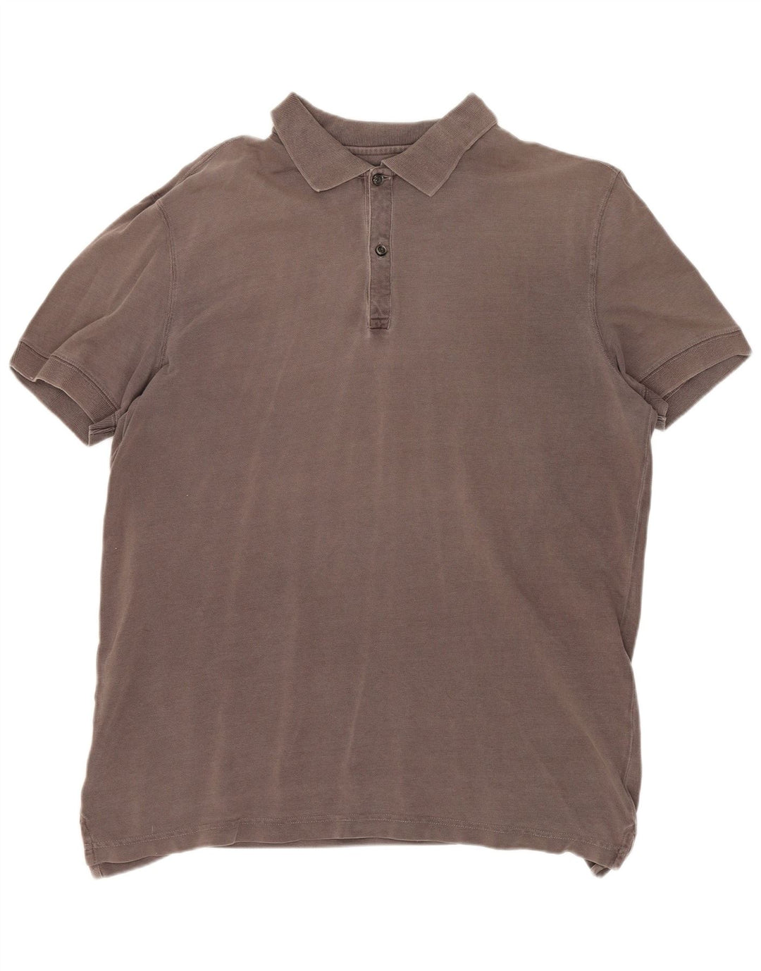 Tricou polo Massimo Dutti pentru bărbați, bumbac gri mediu