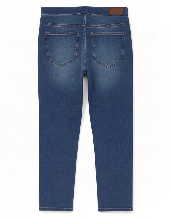 Marks & Spencer blugi jegging crop pentru femei UK 18 XL W36 L25 albastru bumbac