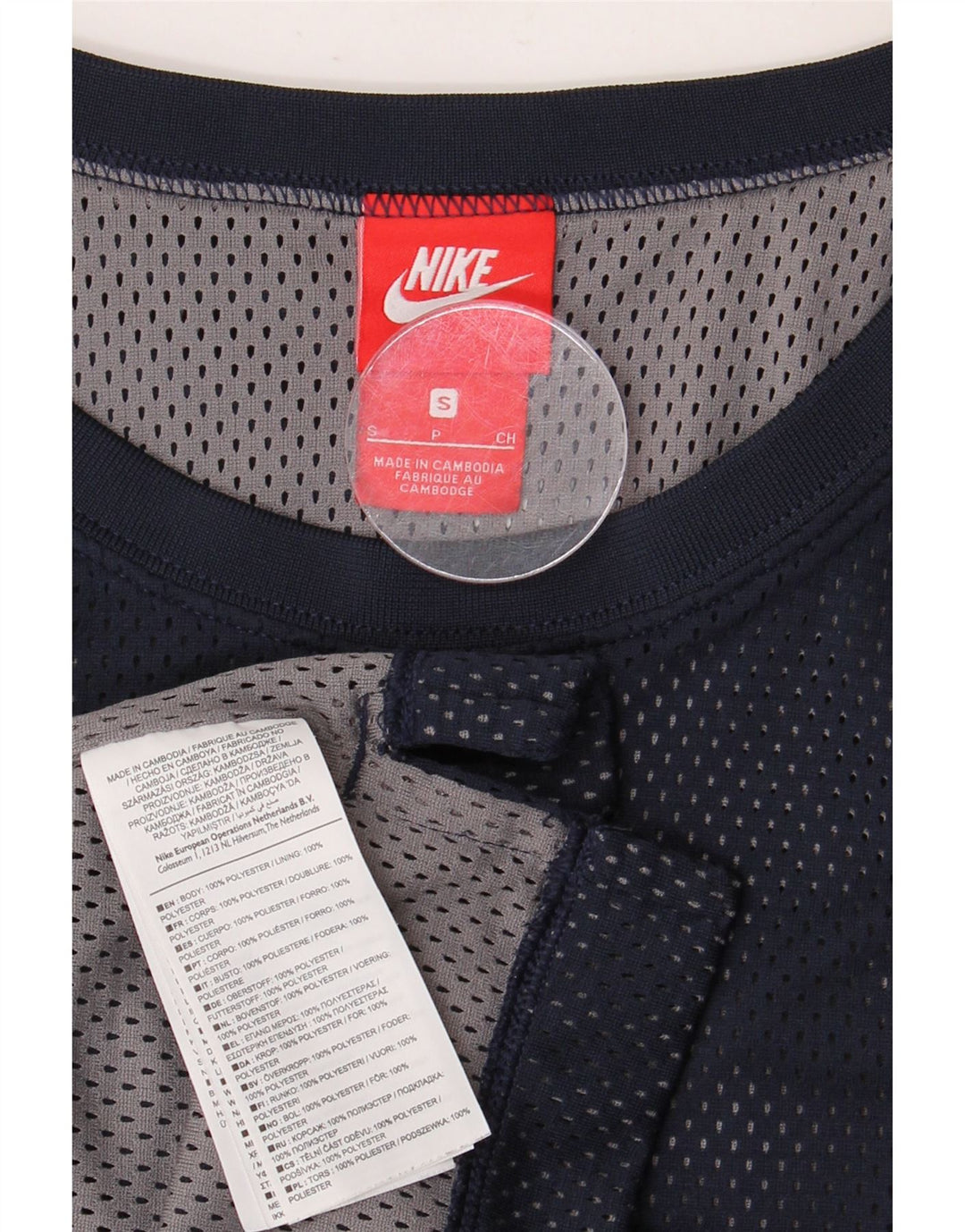 Top cu vestă grafică NIKE pentru bărbați, poliester bleumarin mic