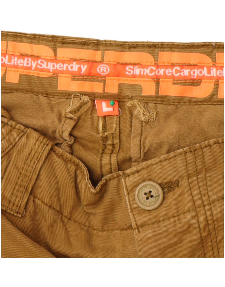 Pantaloni scurți Superdry pentru bărbați Core Slim Cargo Large W34 Beige Bumbac