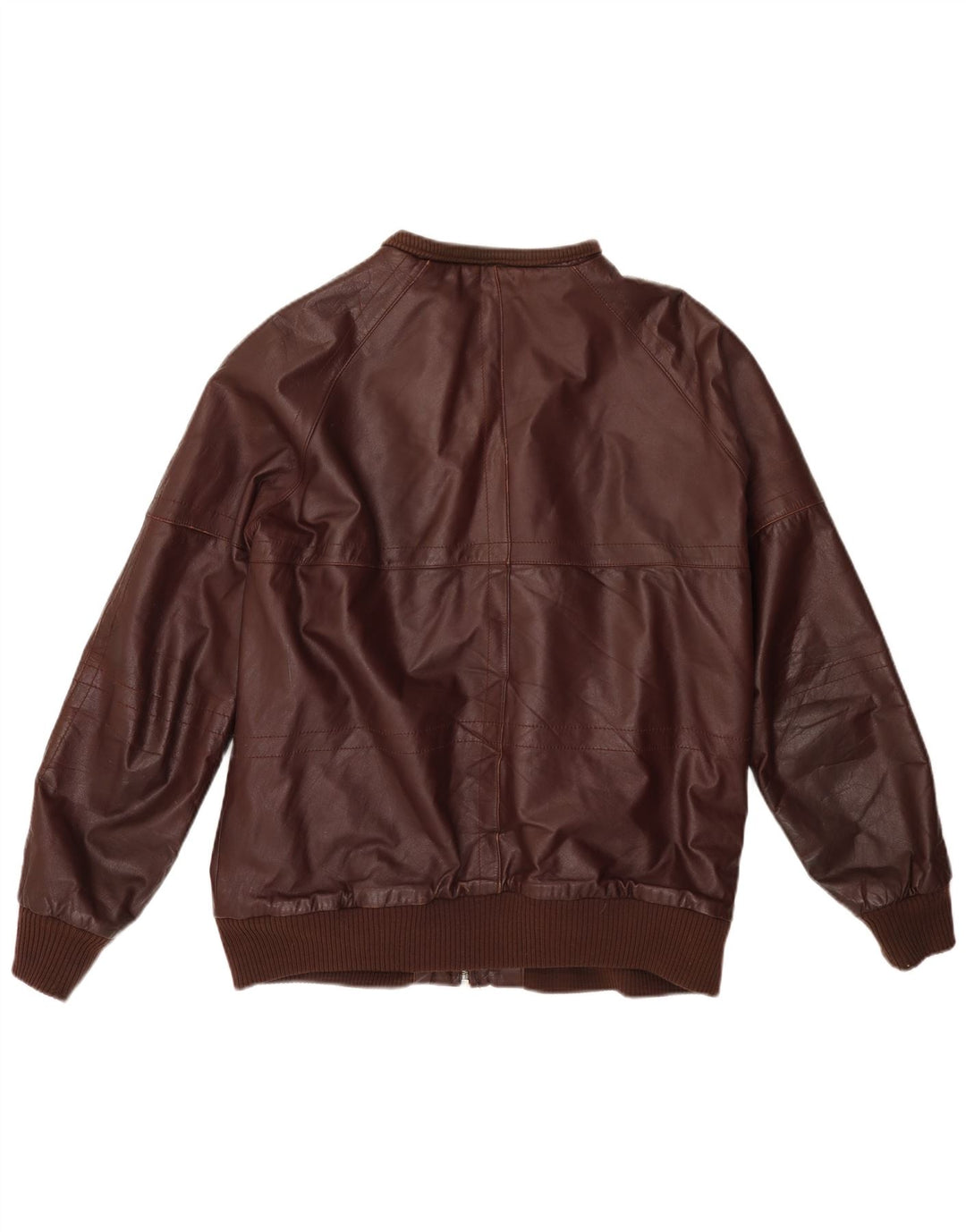 Jachetă de piele pentru bărbați VINTAGE UK 38 Burgundy mediu