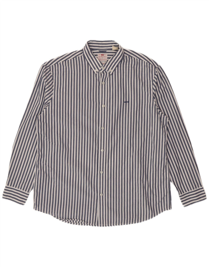 Cămașă relaxată pentru bărbați Levi's, mare, albastru, bumbac cu dungi
