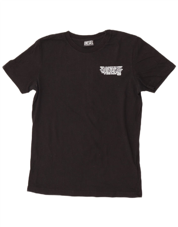 Tricou grafic pentru bărbați Diesel Top mic, negru, bumbac