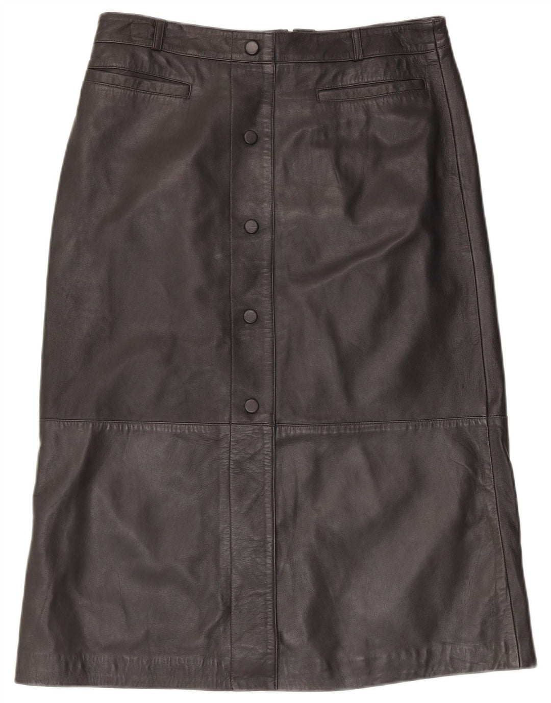 MINT VELVET Fusta de piele pentru femei UK 14 Large W34 Piele neagră