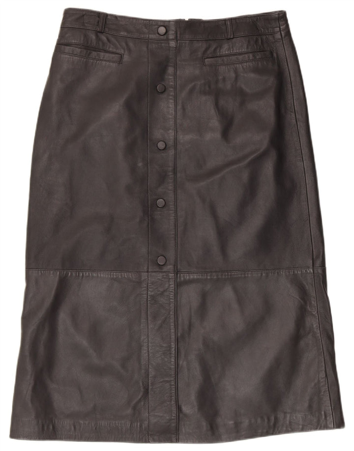 MINT VELVET Fusta de piele pentru femei UK 14 Large W34 Piele neagră