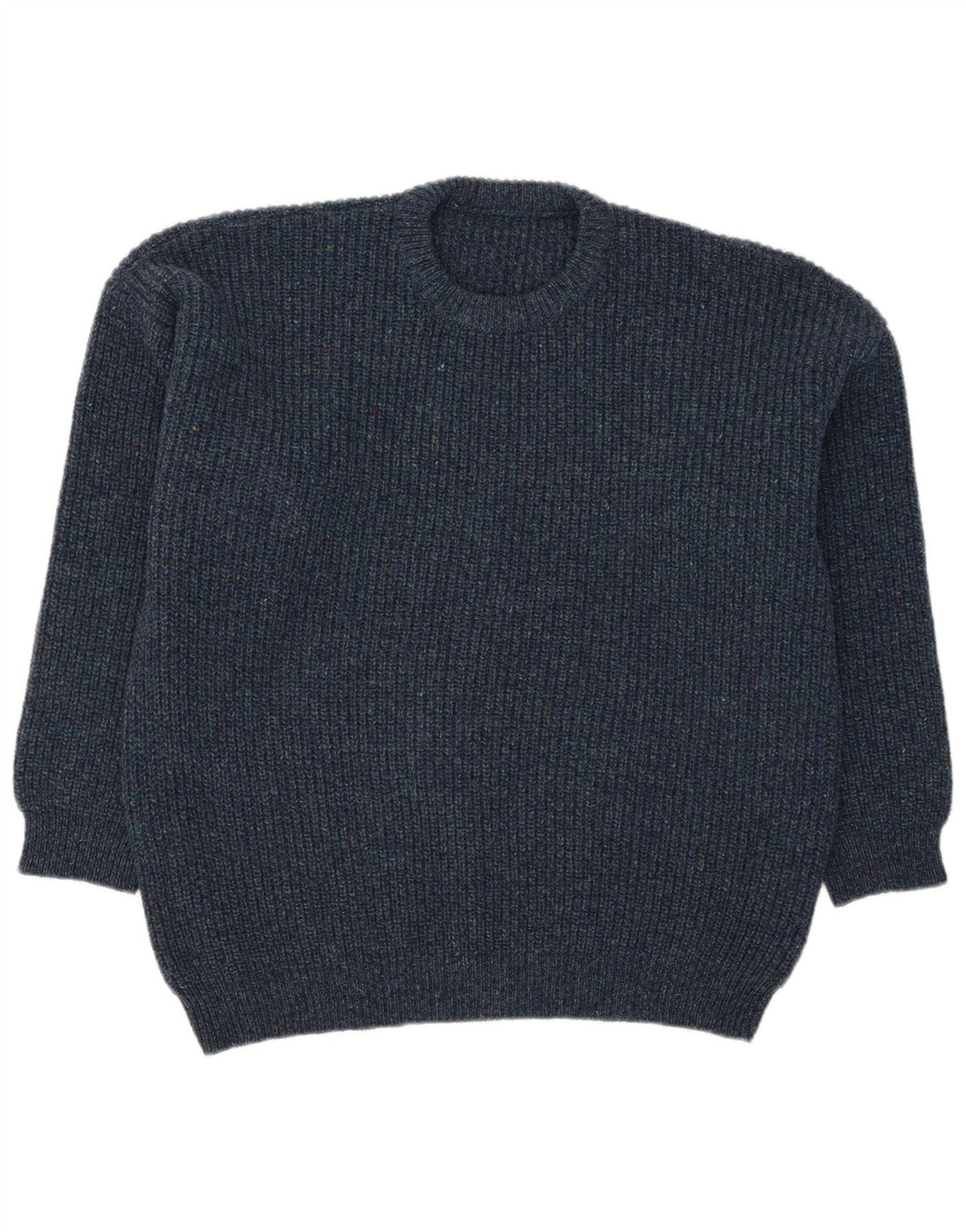 Pulover vintage pentru bărbați cu gâtul turnat XL bleumarin
