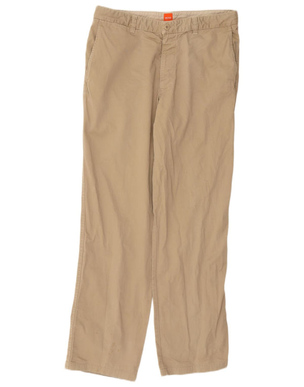 Pantaloni chino drepți pentru bărbați Hugo Boss IT 52 XL W38 L32 bej