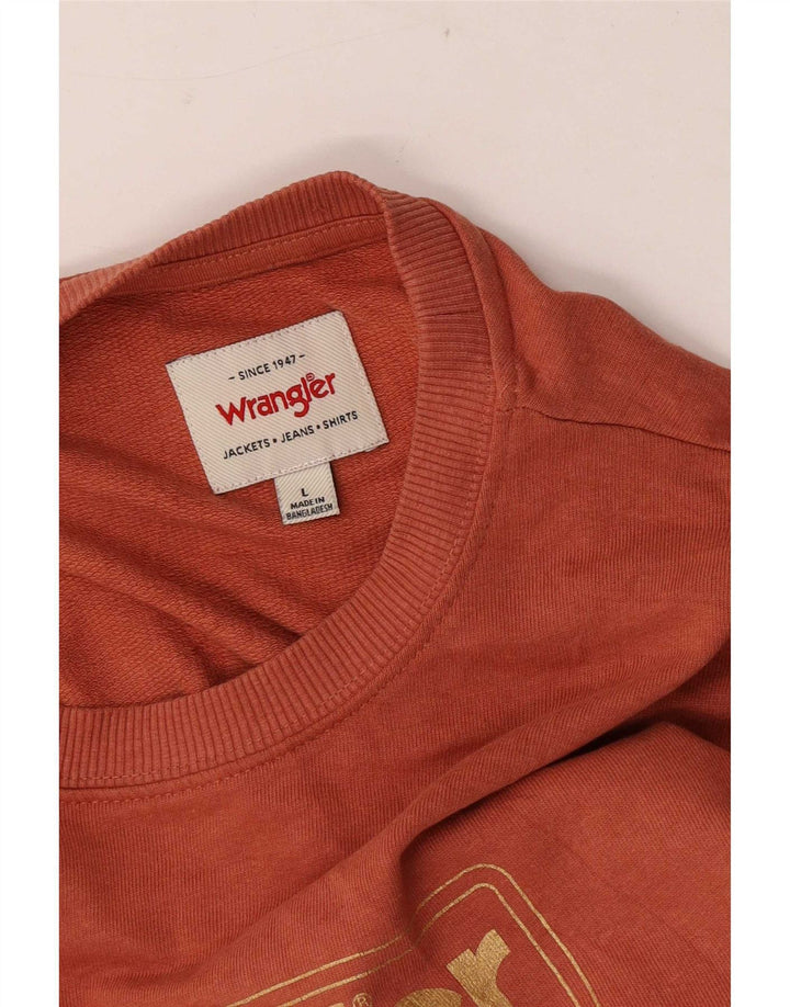 Hanorac grafic pentru bărbați Wrangler Pulover mare portocaliu