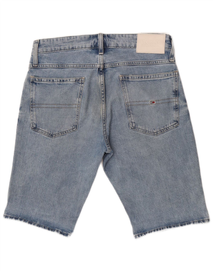 Pantaloni scurți din denim pentru bărbați Tommy Hilfiger W31, bumbac albastru mediu