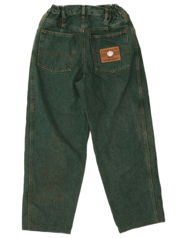 Vintage Girls Tapered Jeans 13-14 Years W27 L25 Green Cotton