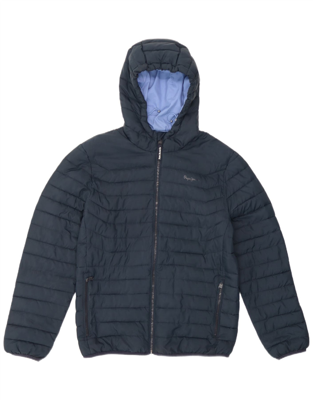 Jachetă căptușită cu glugă pentru bărbați PEPE Jeans UK 38 Poliester mediu bleumarin