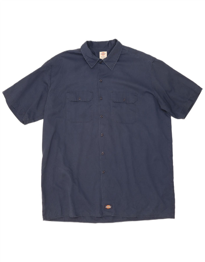 Cămașă cu mânecă scurtă pentru bărbați DICKIES, 2XL, poliester bleumarin
