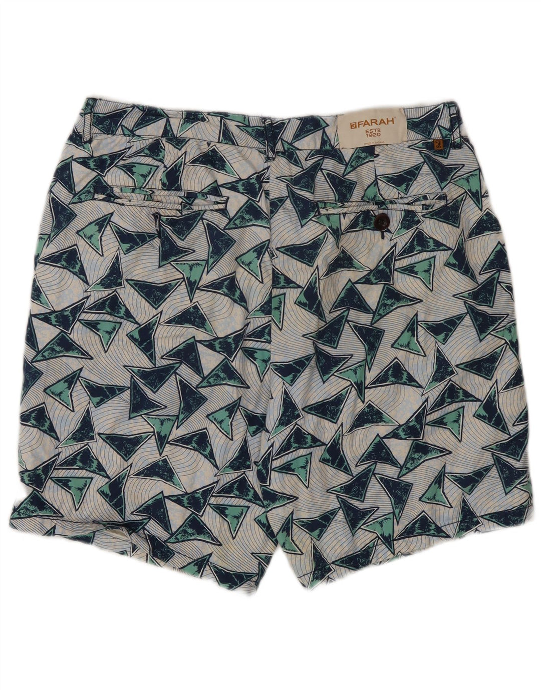 Pantaloni scurți chino pentru bărbați Farah W32 bumbac geometric multicolor mediu
