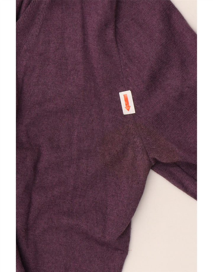 MASSIMO DUTTI Womens Crop Cardigan Sweater UK 12 Medium Purple Vintage Massimo Dutti and Second-Hand Massimo Dutti from Messina Hembry 