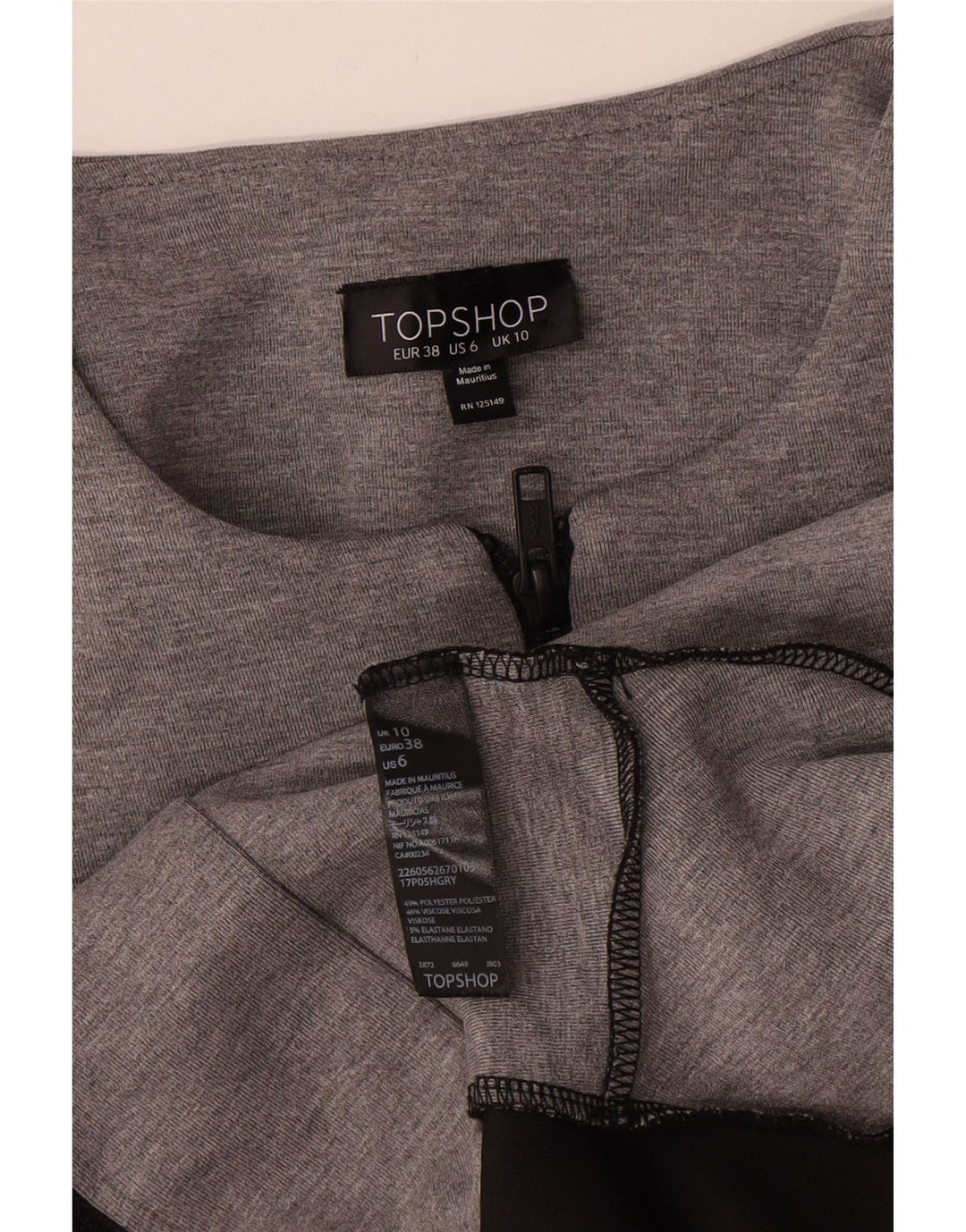 Jachetă pentru femei Topshop cu fermoar complet UK 10, gri mic, color block
