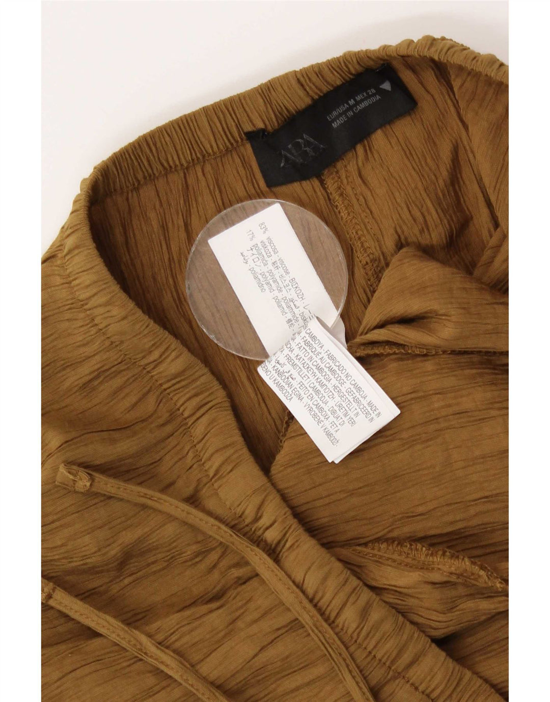 Fusta Maxi Femei Zara Mediu W28 Bej Viscoza