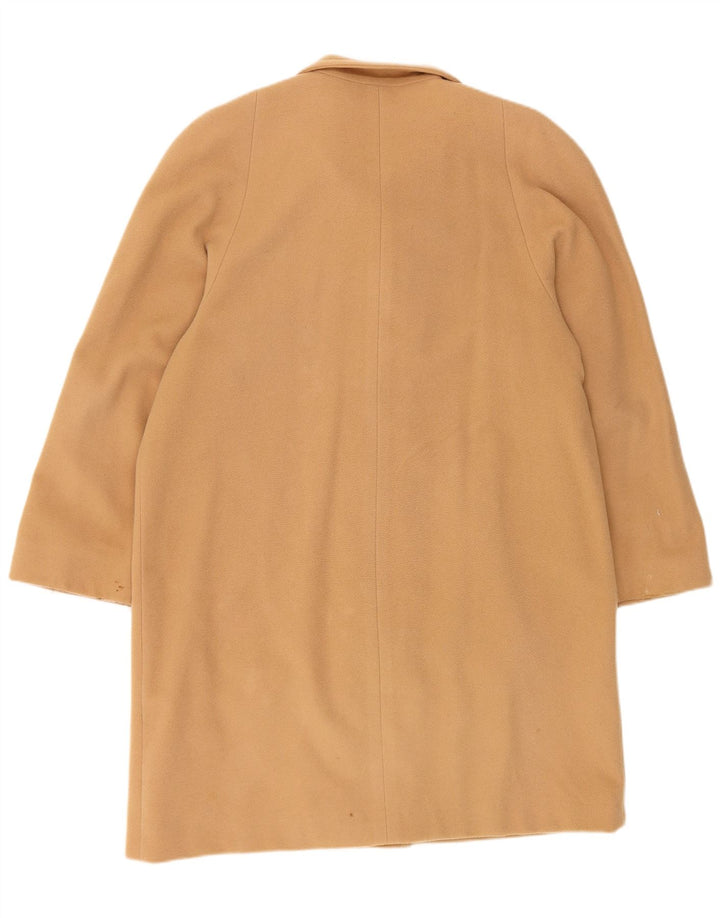 GOLDIX Womens Overcoat UK 14 Large  Beige Wool