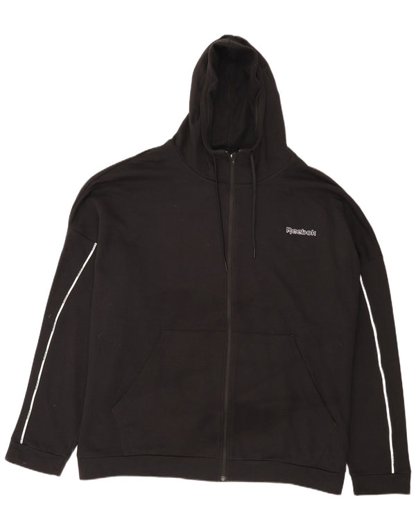 Pulover Reebok pentru bărbați, cu fermoar, 3XL, bumbac negru