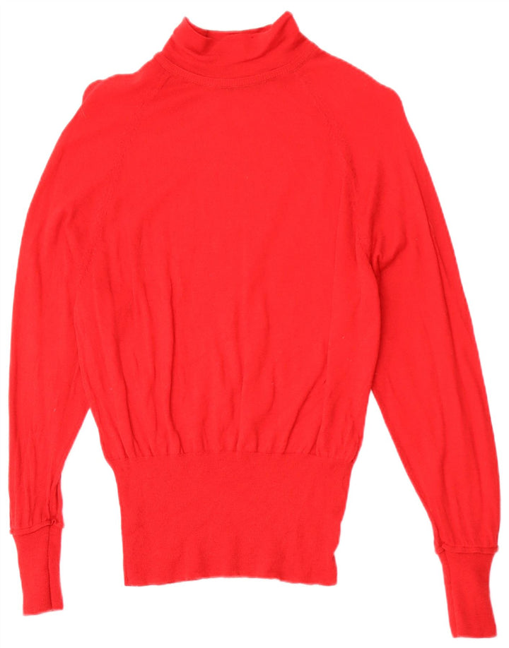 MARKS & SPENCER Pulover cu gât țestoasă pentru femei UK 12 Medium Red